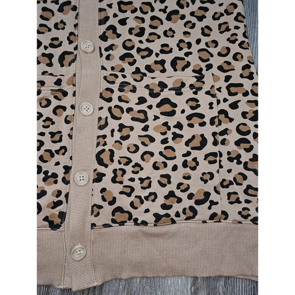 Evy's Tree Vivie Cardigan Leopard Animal Print Sweater VNeck Button Sweatshirt L - Picture 8 of 12